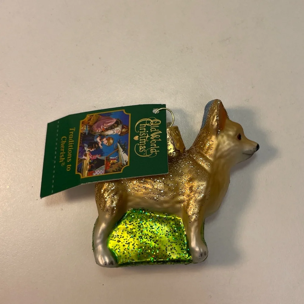 Old World Christmas ‘Chihuahua’ Glass Ornament New With Tags Never Displayed